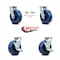 Service Caster 6 Inch Solid Polyurethane Caster Set with Ball Bearings 2 Swivel Lock 2 Brake SCC-30CS620-SPUB-BSL-2-TLB-2 - alternate 2